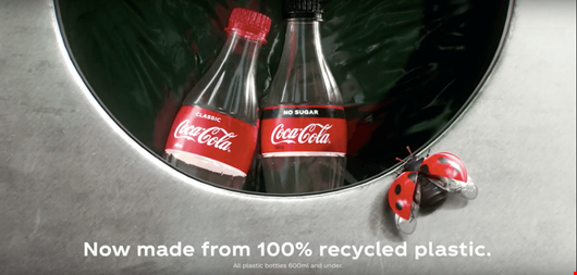 Coca-Cola Avustralya'nın PET Şişeleri Tamamen Geri Dönüştürülmüş Plastikten