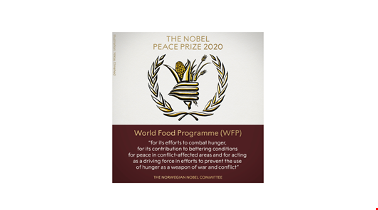 2020 Nobel Barış Ödülü Dünya Gıda Programı'na Verildi