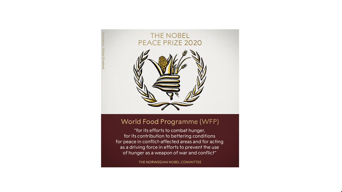 2020 Nobel Barış Ödülü Dünya Gıda Programı'na Verildi