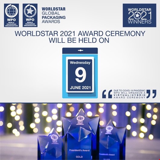 WPO announces the date for the Virtual Ceremony of WorldStar 2021 & the Finalist Candidates for WorldStar Special Awards